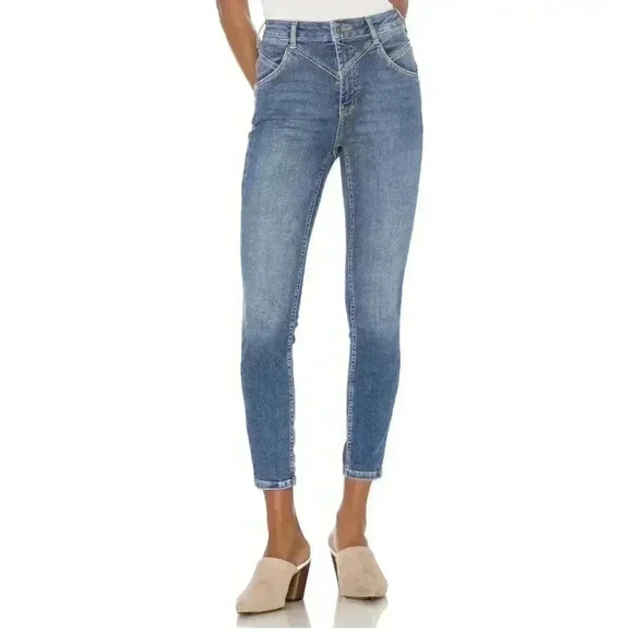 Free People Riley Seamed Skinny Jeans Size 24 - Picture 1 of 12